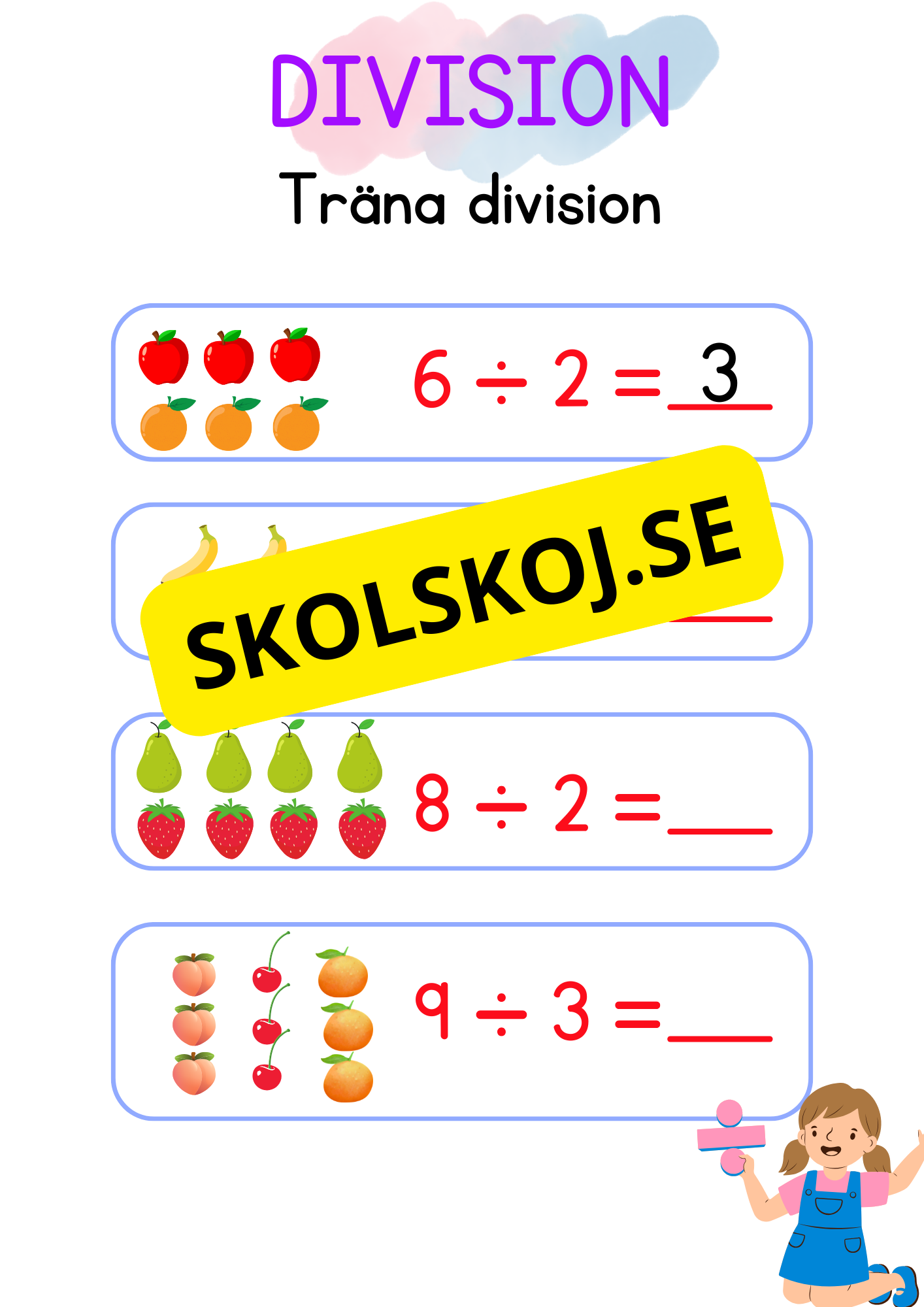 Träna division - Häfte