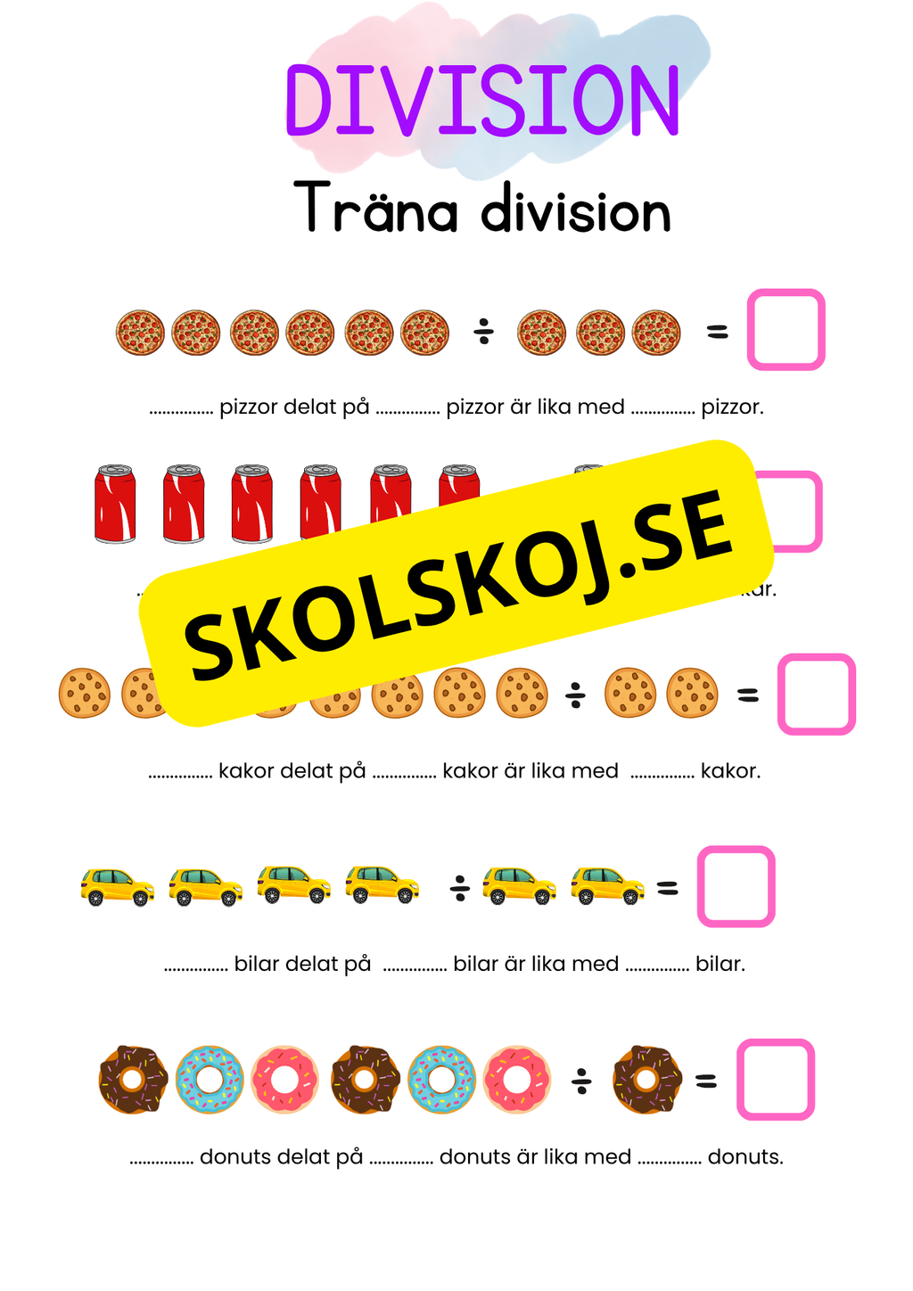 Träna division - Häfte