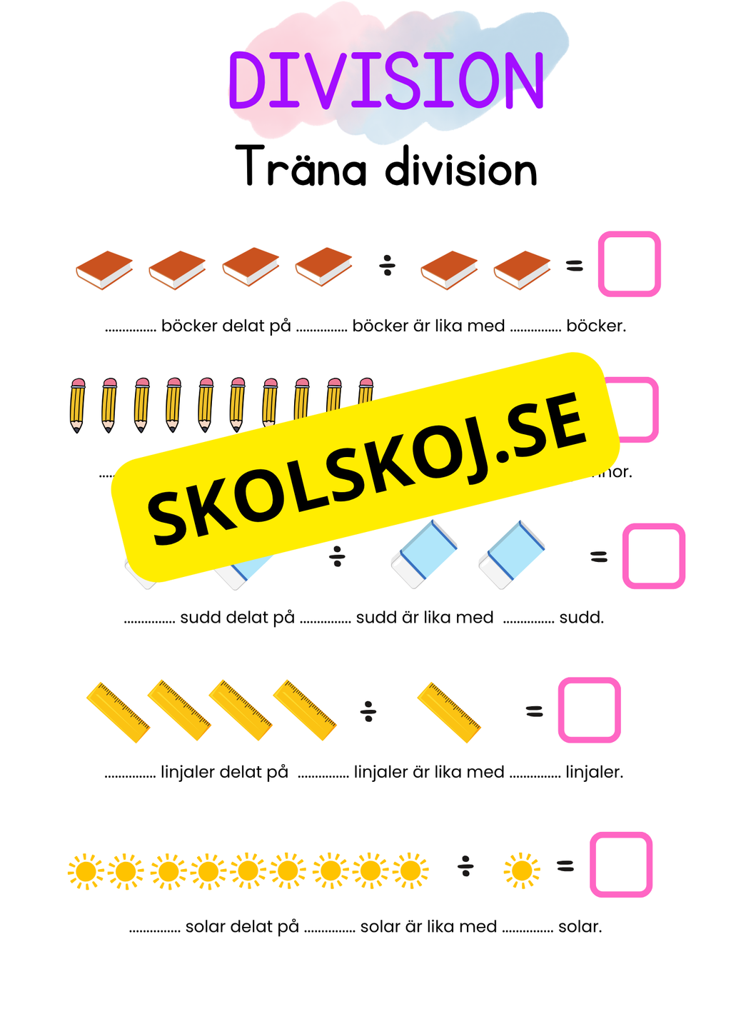 Träna division - Häfte