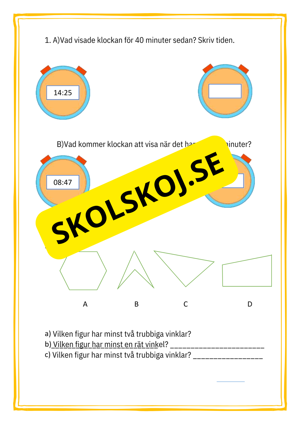 Nationella prov - Matematik - Årskurs 6