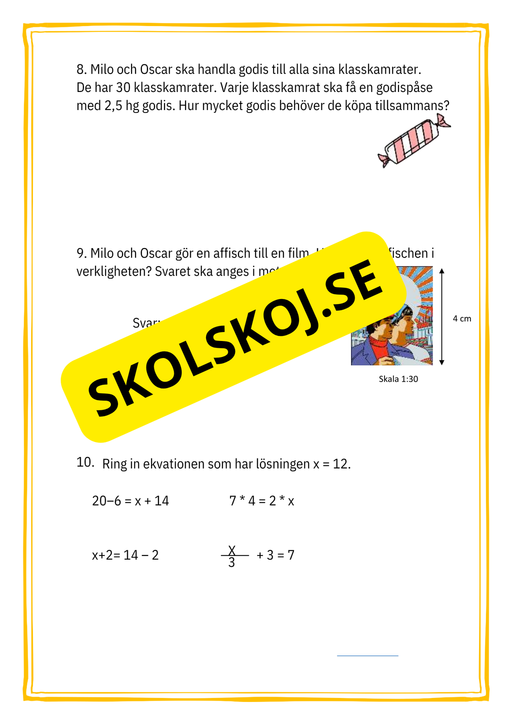 Nationella prov - Matematik - Årskurs 6