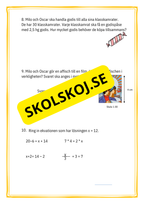 Nationella prov - Matematik - Årskurs 6