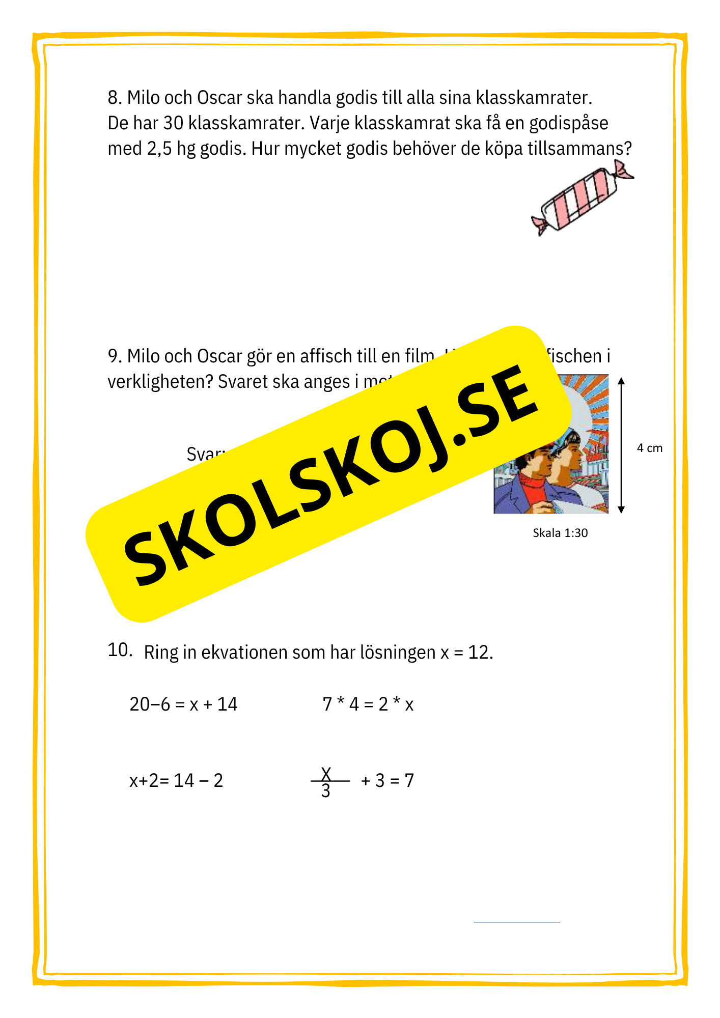 Nationella prov - Matematik - Årskurs 6