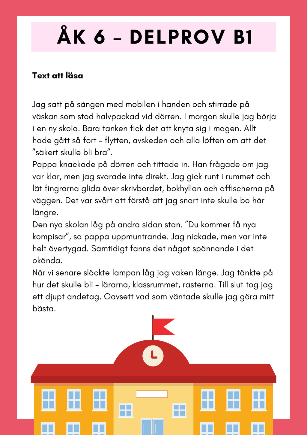 Träna inför nationella provet – Läsförståelse