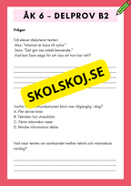 Träna inför nationella provet – Läsförståelse