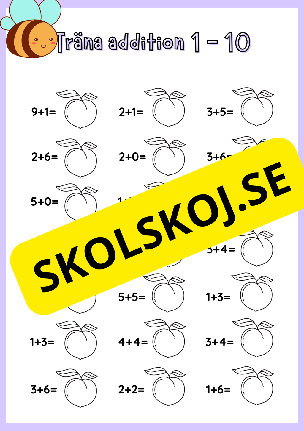 Träna matematik - Förskoleklass - Årskurs 1