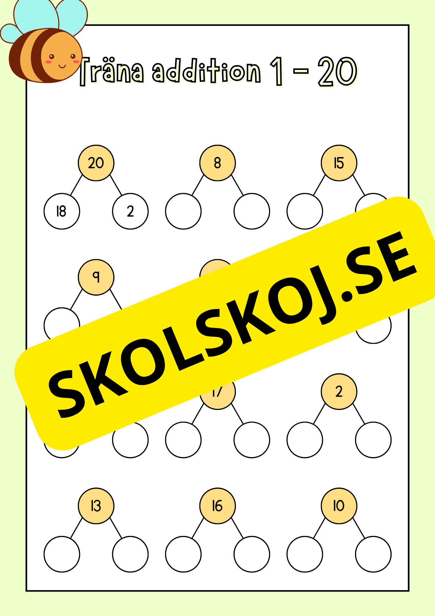 Träna matematik - Förskoleklass - Årskurs 1