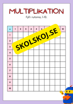 Träna multiplikation - Häfte