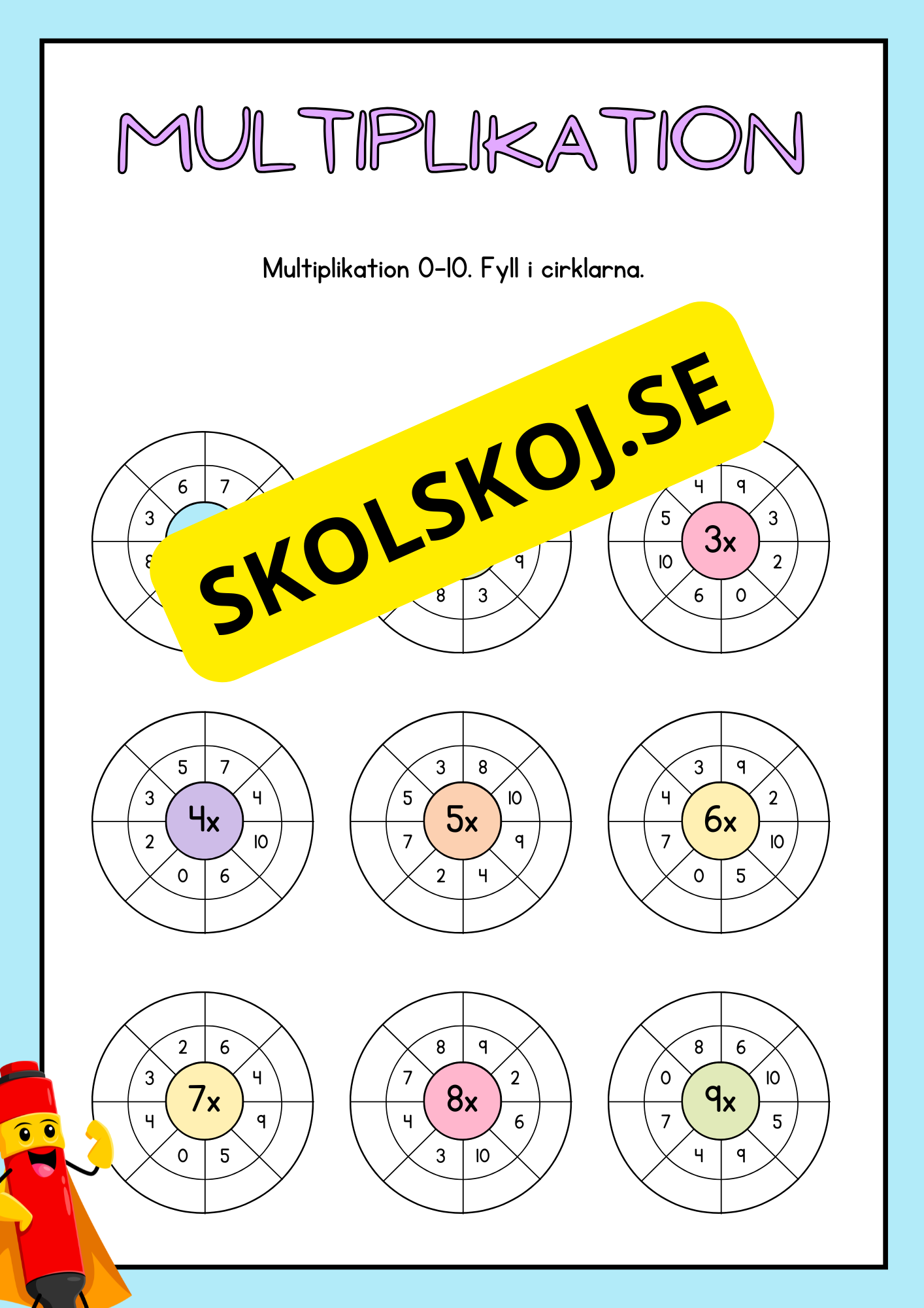 Träna multiplikation - Häfte