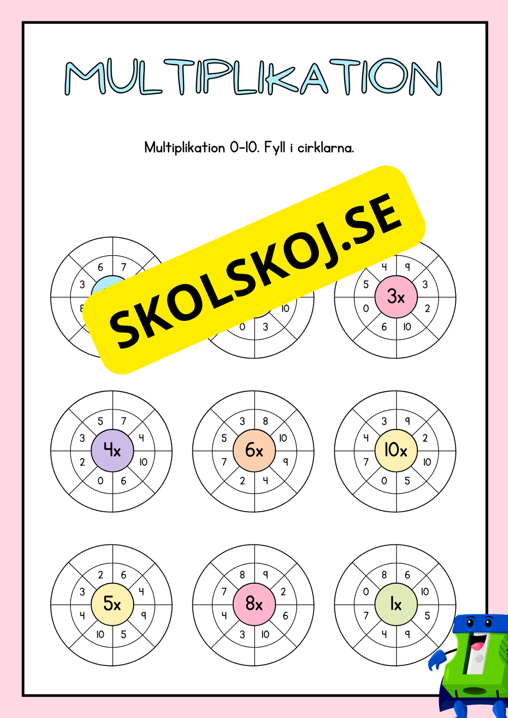 Träna multiplikation - Häfte
