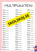 Träna multiplikation - Häfte