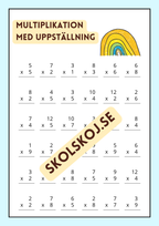 Träna multiplikation 0 - 1000