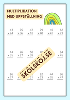 Träna multiplikation 0 - 1000