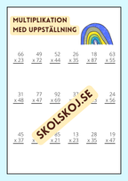 Träna multiplikation 0 - 1000