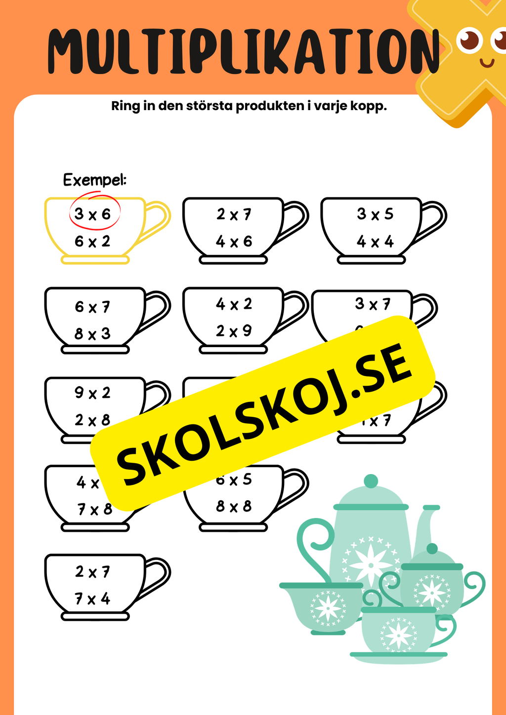 Träna multiplikation