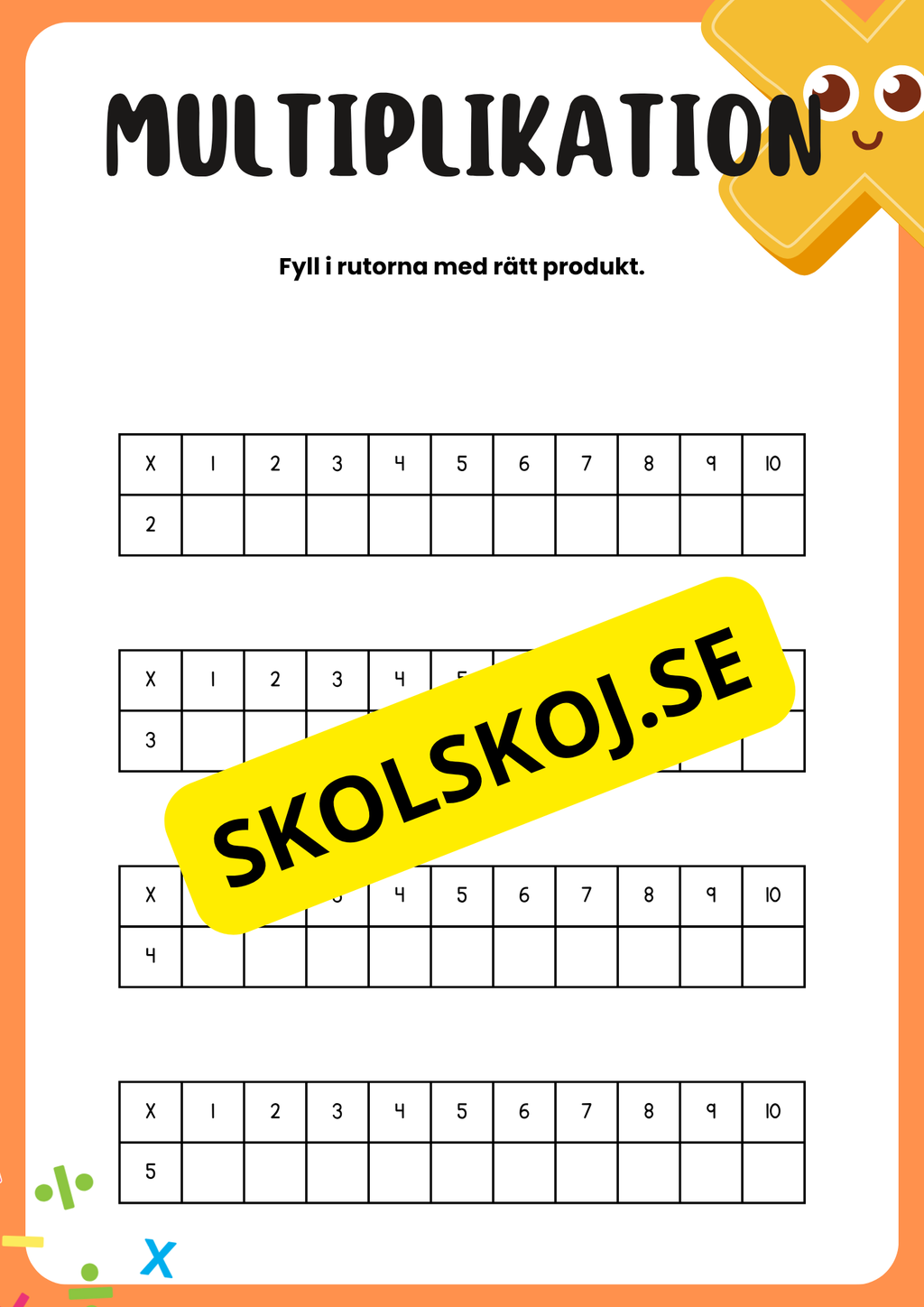 Träna multiplikation