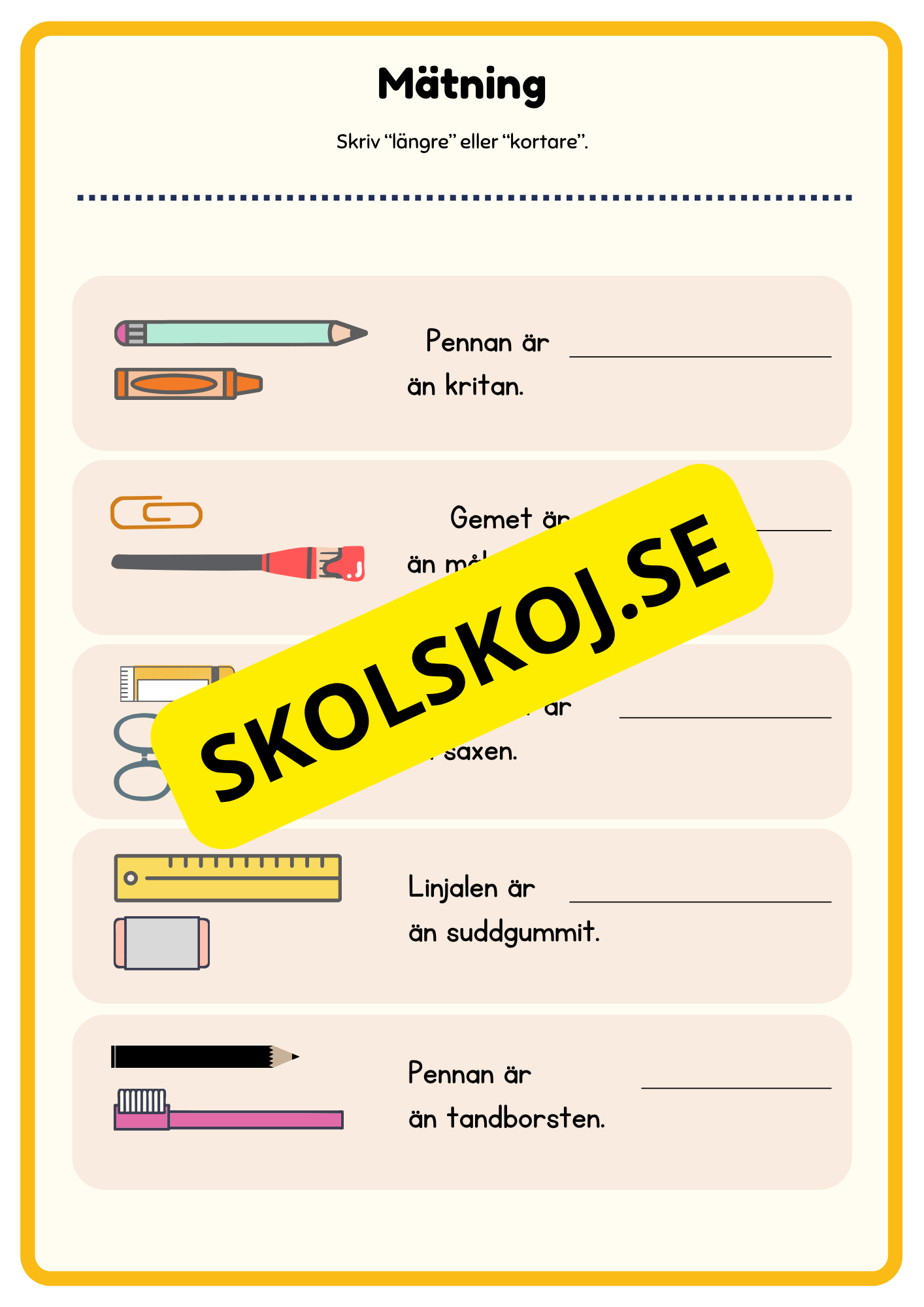 Träna på att mäta