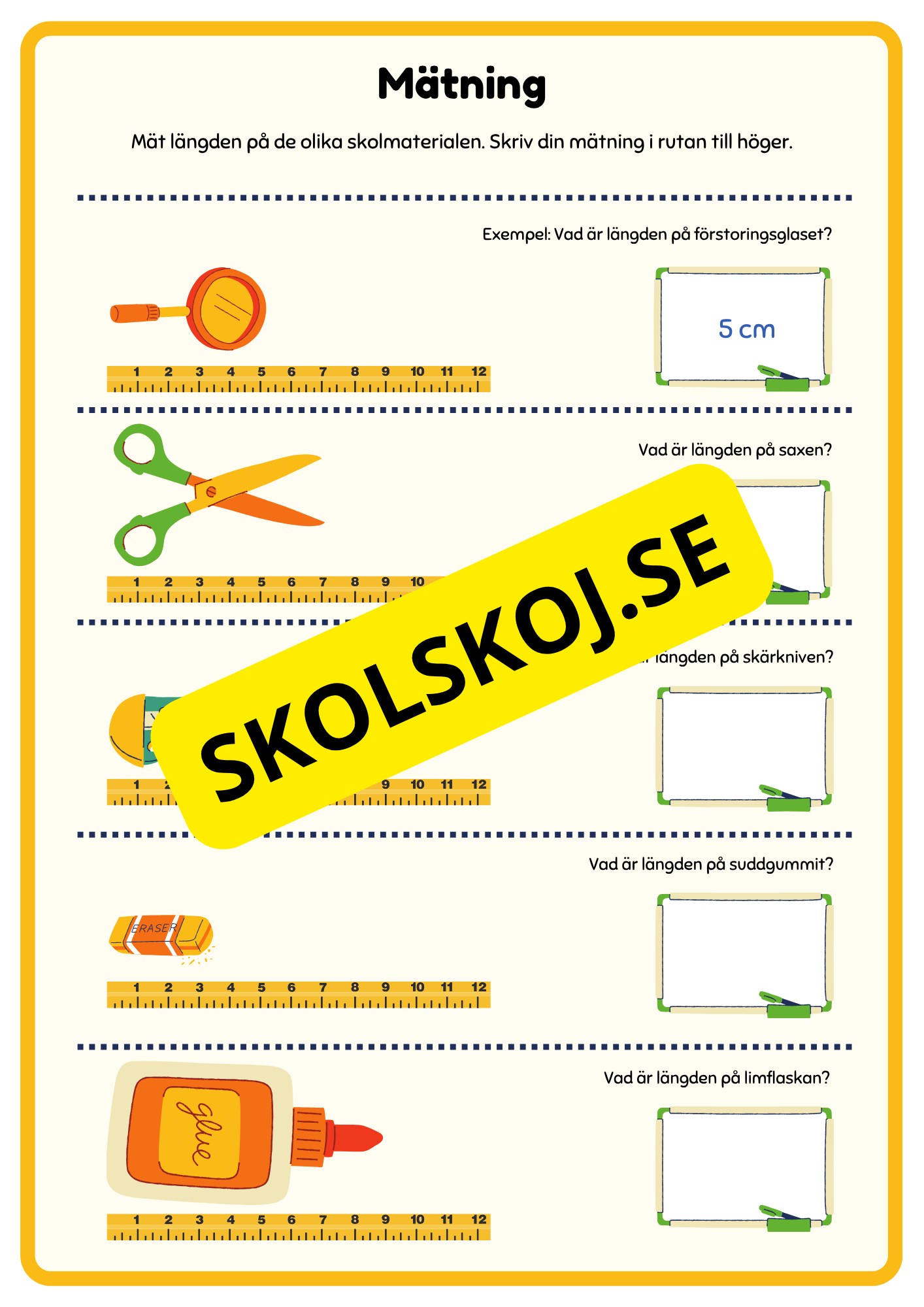 Träna på att mäta