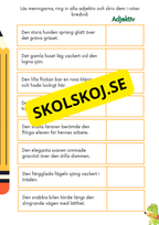 Träna på ordklasser