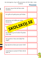 Träna på ordklasser