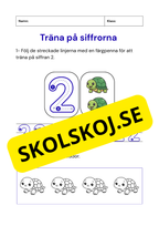 Träna på siffrorna - 1 - 10