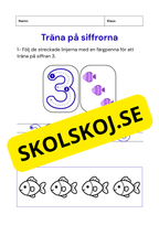 Träna på siffrorna - 1 - 10