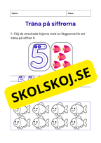 Träna på siffrorna - 1 - 10