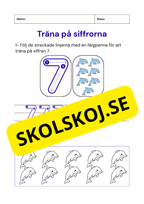 Träna på siffrorna - 1 - 10