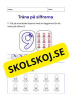 Träna på siffrorna - 1 - 10