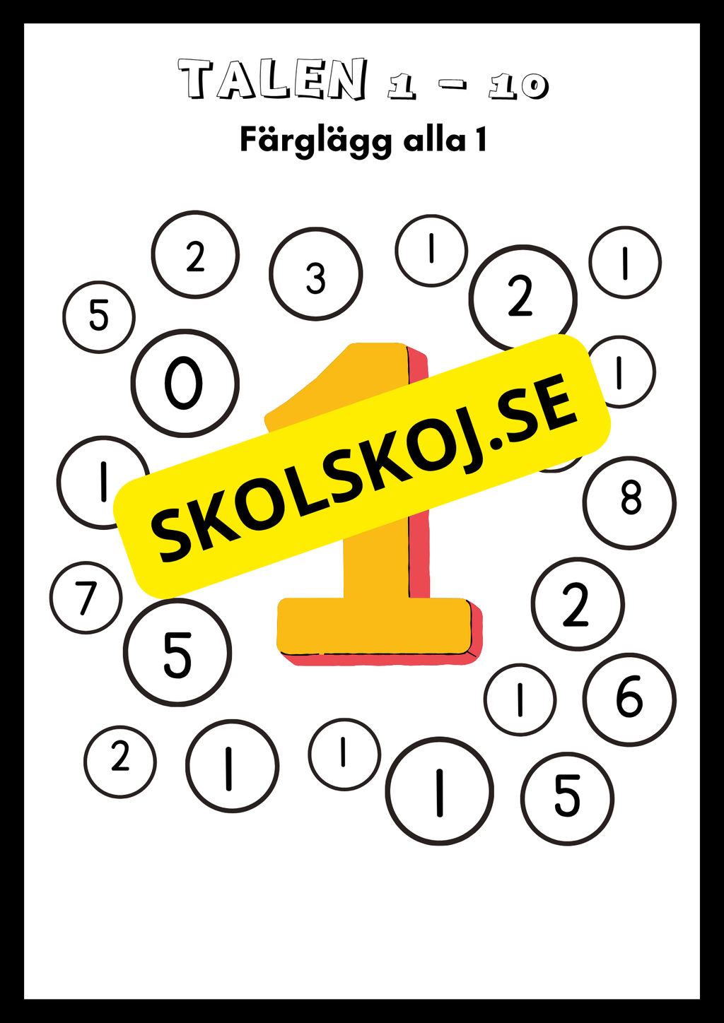 Träna på talen 1 - 10 (21 sidor)