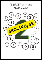 Träna på talen 1 - 10 (21 sidor)