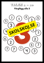 Träna på talen 1 - 10 (21 sidor)