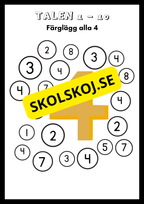 Träna på talen 1 - 10 (21 sidor)