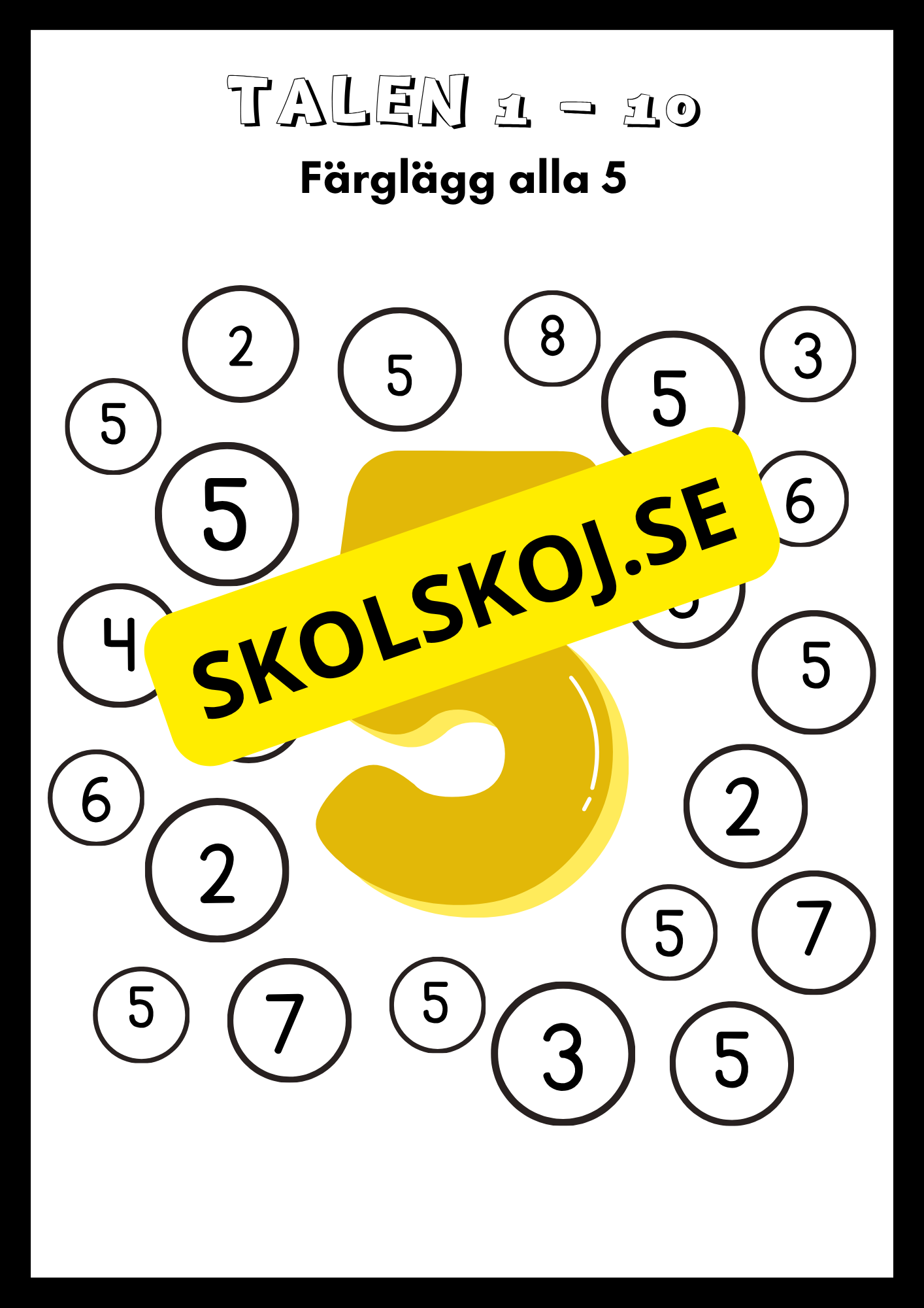 Träna på talen 1 - 10 (21 sidor)
