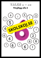 Träna på talen 1 - 10 (21 sidor)