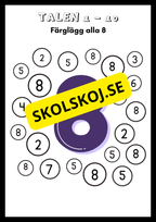 Träna på talen 1 - 10 (21 sidor)