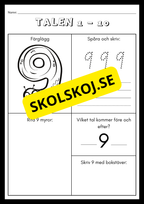 Träna på talen 1 - 10 (21 sidor)