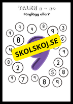 Träna på talen 1 - 10 (21 sidor)