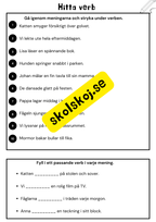 Träna på verb adjektiv och substantiv