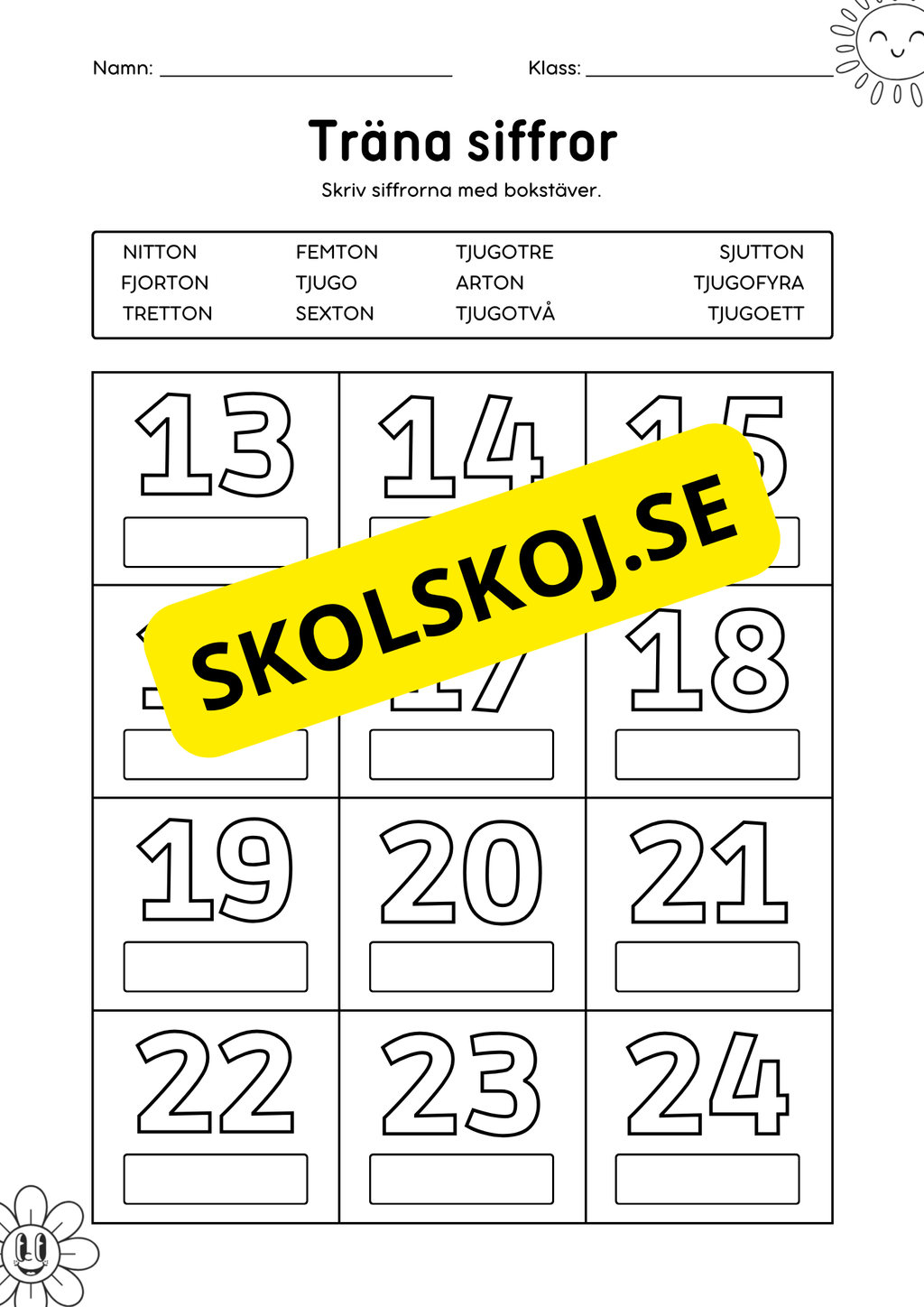 Träna siffror