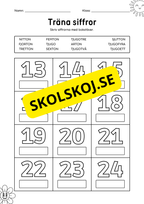 Träna siffror