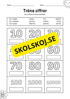 Träna siffror