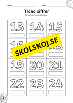 Träna siffror
