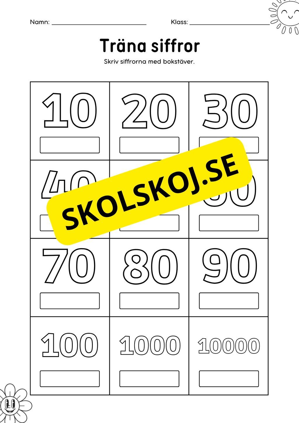 Träna siffror