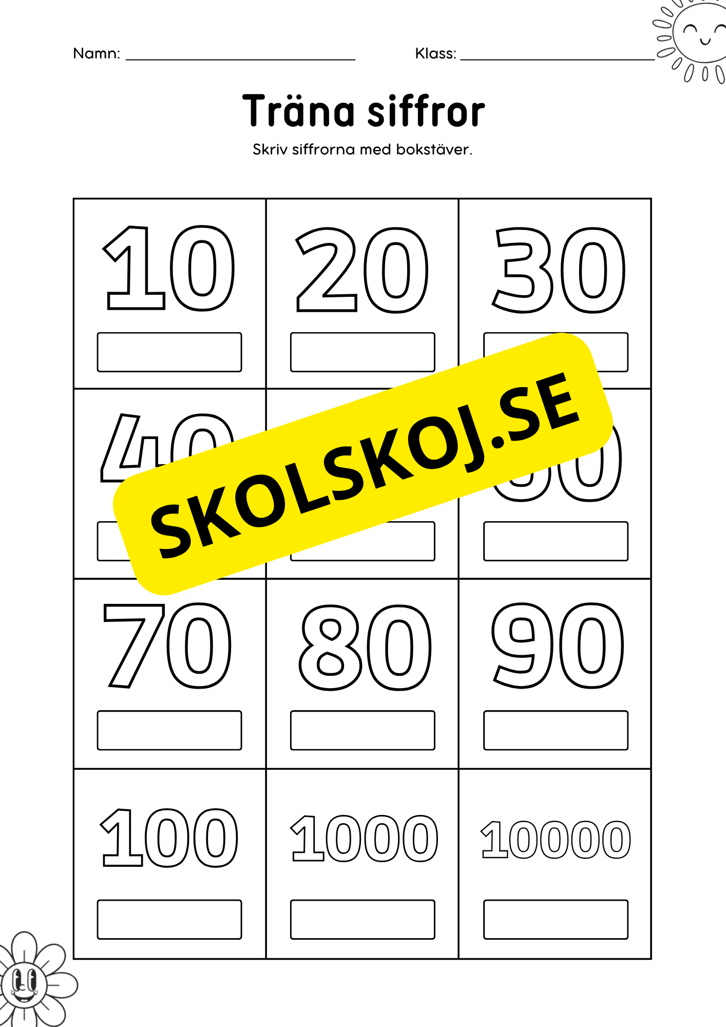 Träna siffror