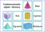 Tredimensionella objekt - Geometri - Memory