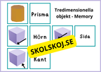 Tredimensionella objekt - Geometri - Memory