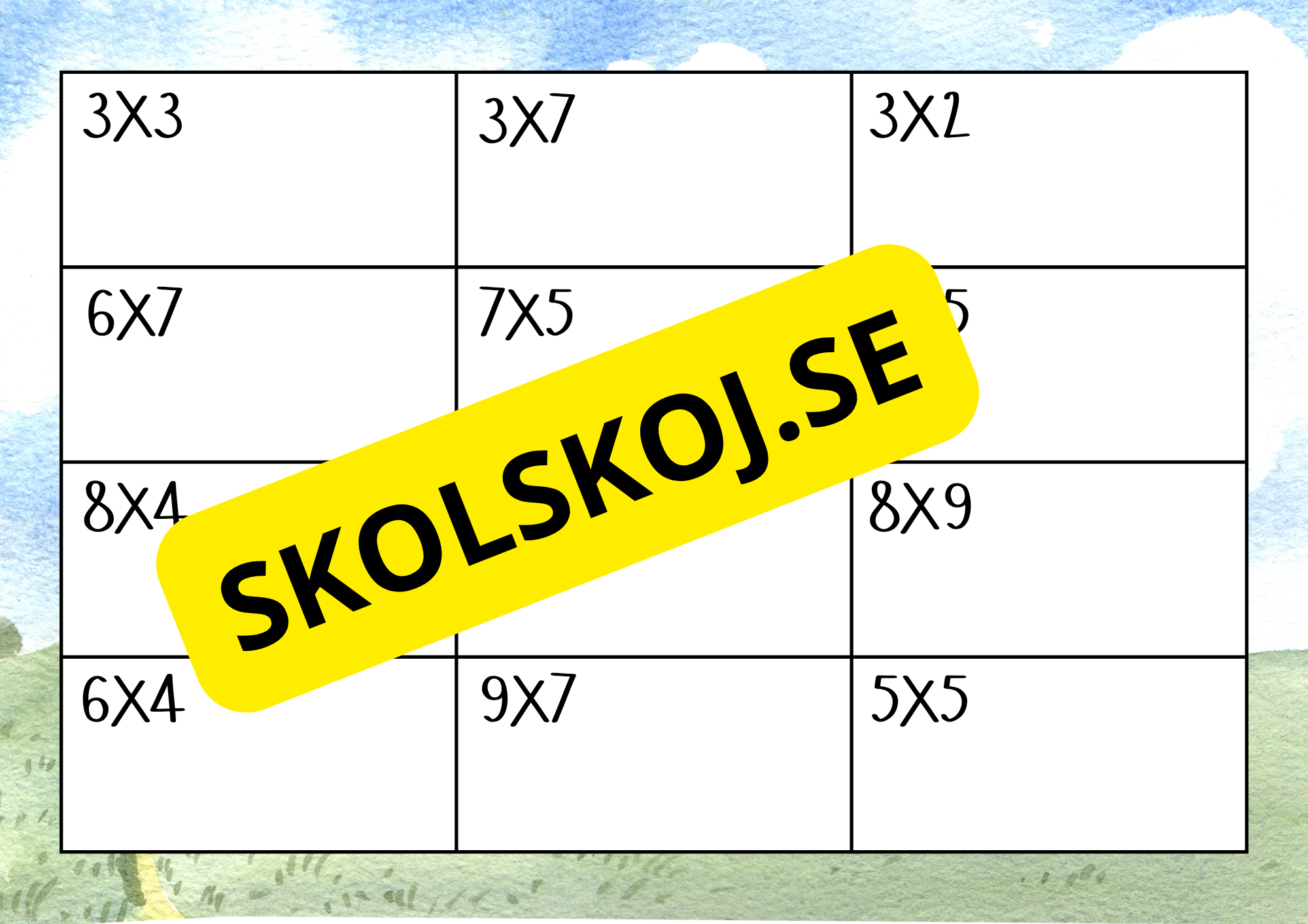 Tre multiplikationspussel
