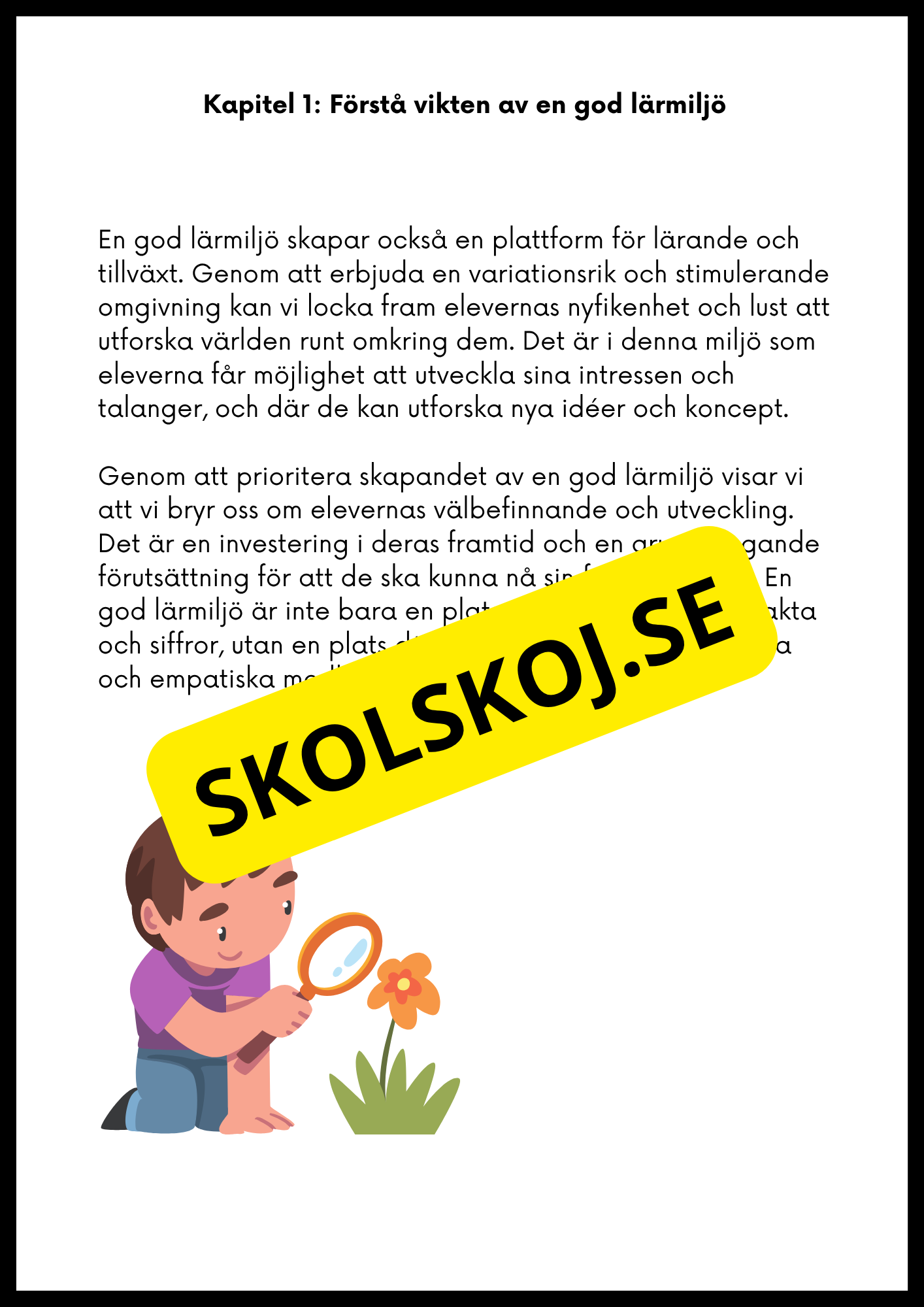 Trivsel, tillväxt och lärande - Häfte