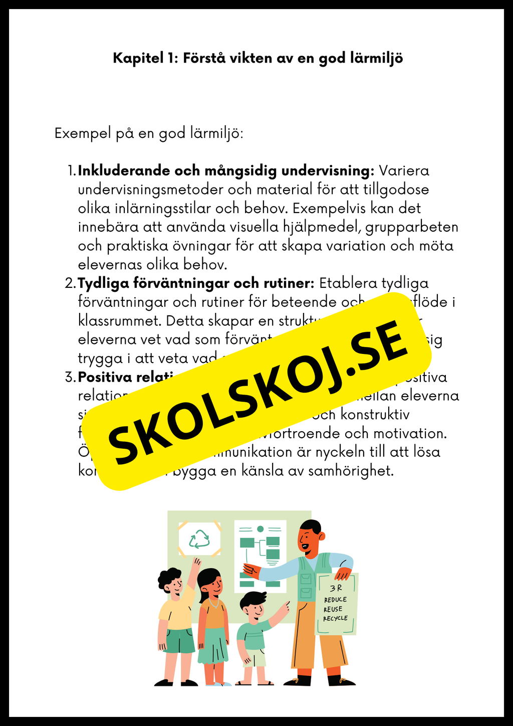 Trivsel, tillväxt och lärande - Häfte